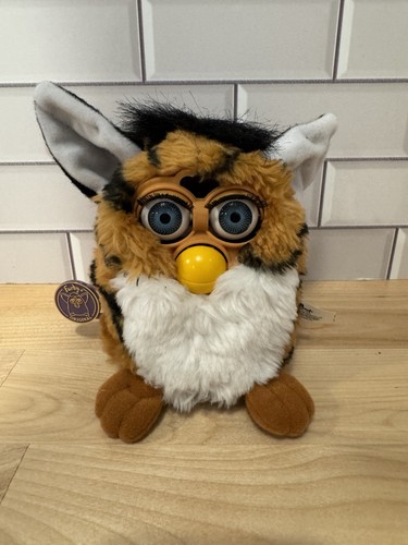 Tiger stripe furby blue - blue, eyes